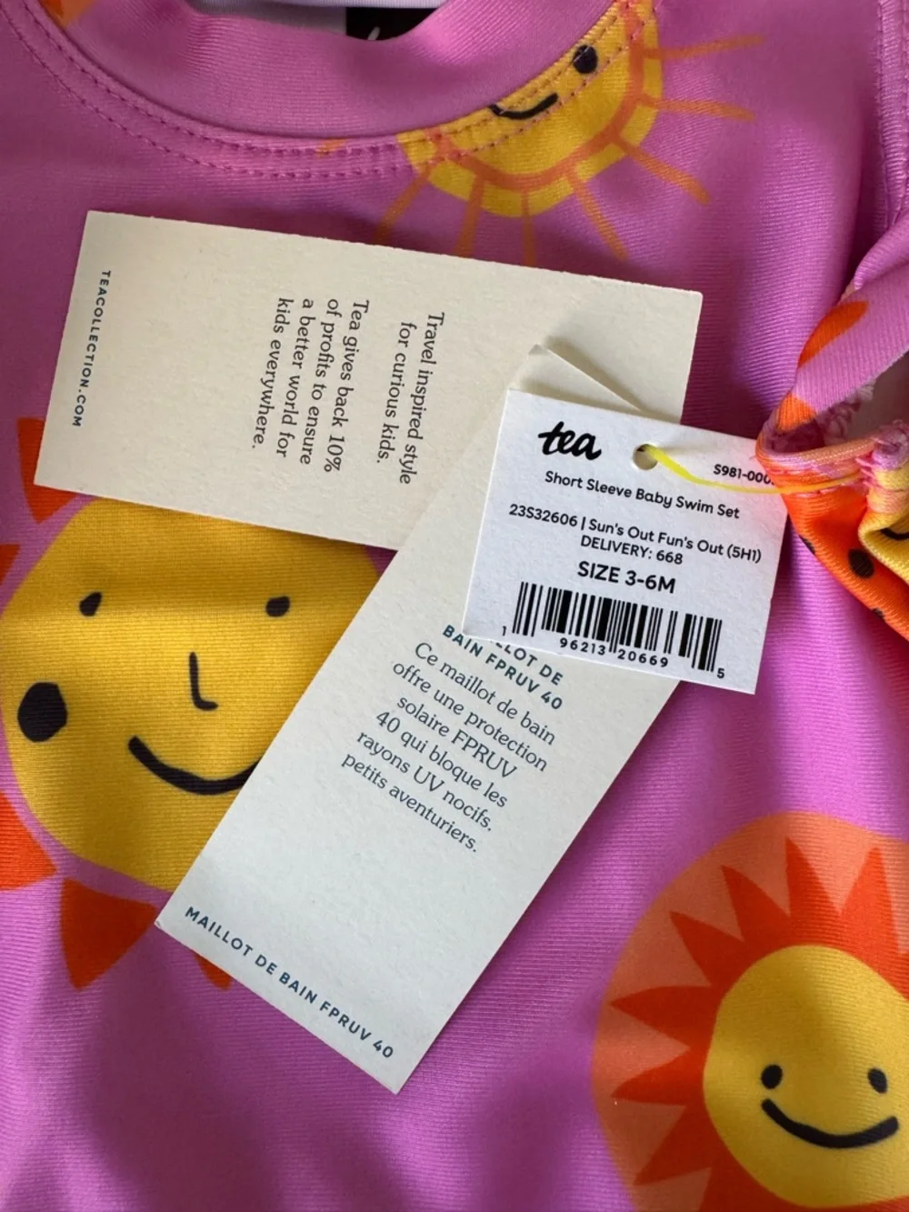 NEW with tags, Tea Swim Set – Sun